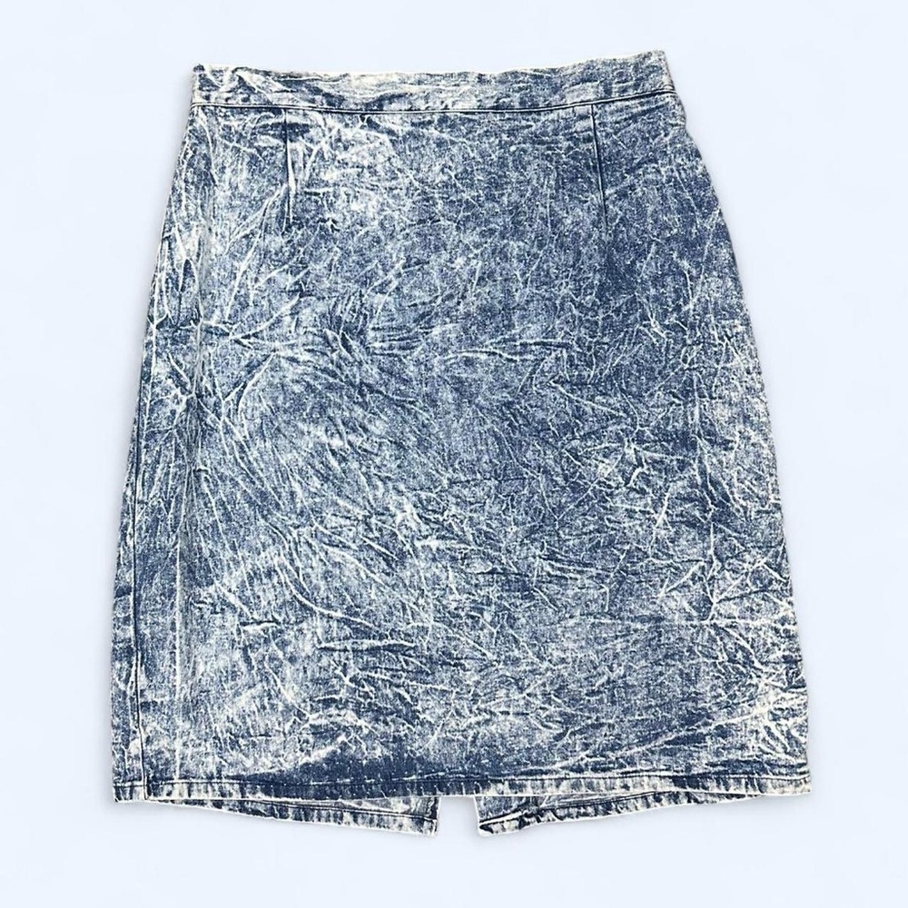 Vintage Stonewashed Denim Blue Women's Skirt